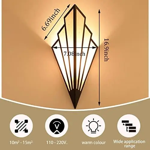 Tempat lampu LED, 2 buah Sconce gaya Eropa bentuk kipas, perlengkapan lampu LED antik besi tempa dekorasi G9 tempat lilin untuk ruang tamu