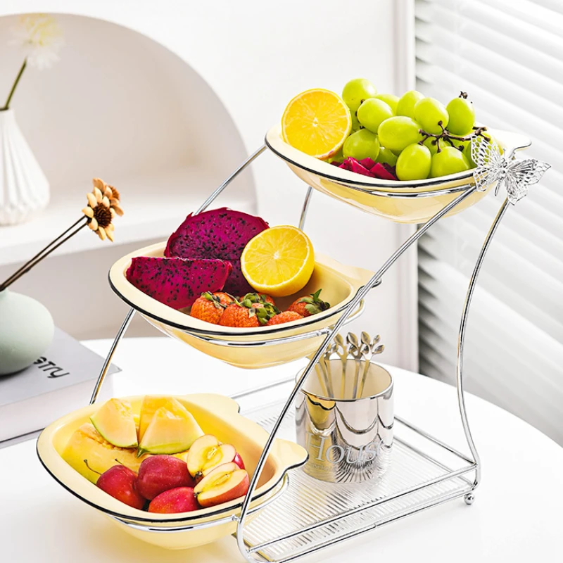 Fruit tray family living room tea table candy snack  Dim sum multi-layer fruit  luxury