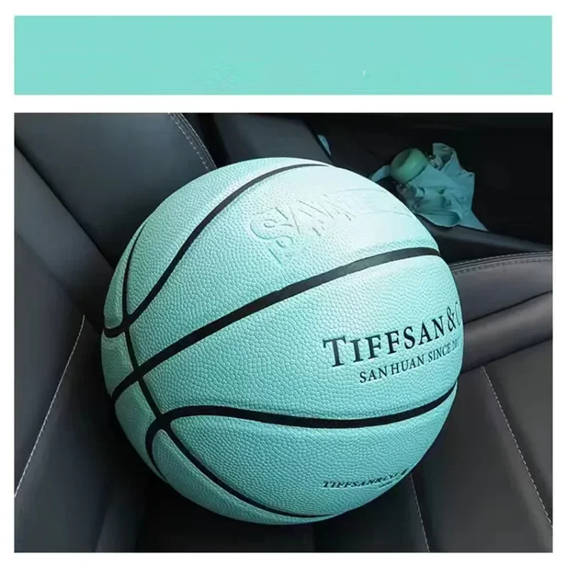 كرة سلة بحجم قياسي 6/7 من البولي يوريثان، كرة سلة عالية المرونة، متينة ومضادة للانزلاق، كرة تدريب للمنافسة الداخلية والخارجية مع صندوق هدايا