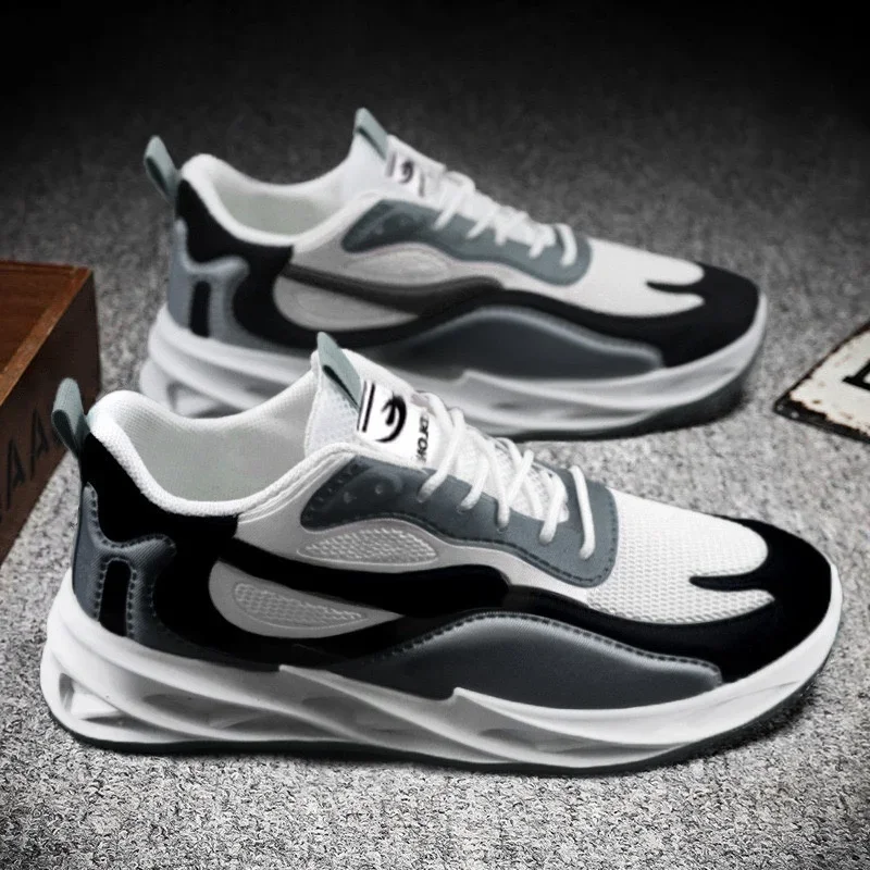 

New Trendy Men's Sports Shoes Cushion Running Sneakers Breathable Footwear Outdoor Leisure Walking Jogging Trainers Soft Sole