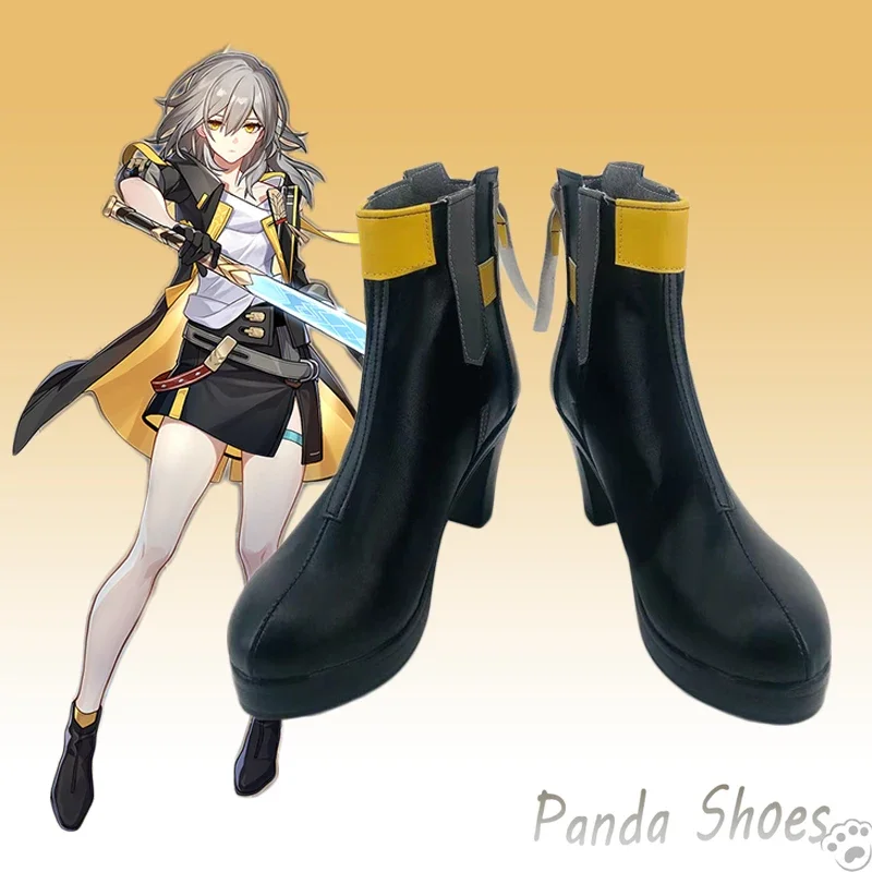 Honkai Star Rail Trailblazer Cosplay Shoes Anime Game Cos Black Boots Stelle Cosplay Costume Prop Shoes for Con Halloween Party