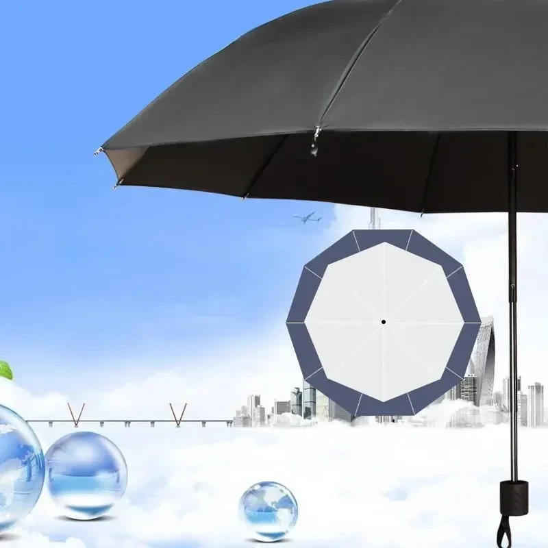 Xiaomi 2024 130cm/51.18 Inch Ten-bone Umbrella Waterproof Windproof Manual Large Umbrellas Reinforced UV Protection