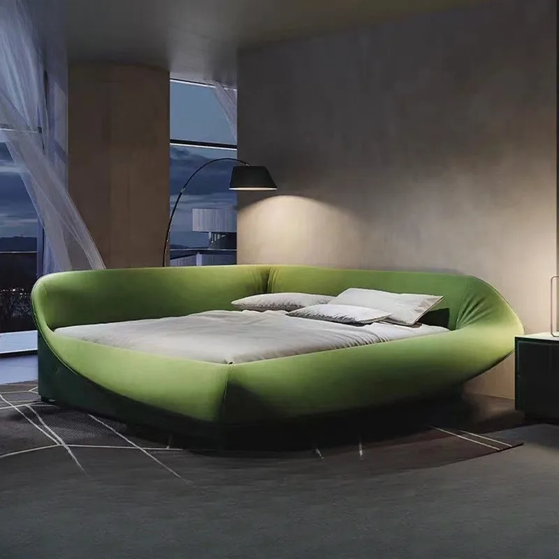 Modern simple bird's nest bed Italian Internet celebrity creative master bedroom parent-child bed double fabric bed