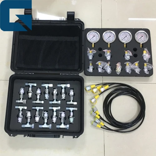 Excavator Hydraulic Pressure Gauge Portable Hydraulic Pressure Test Kit