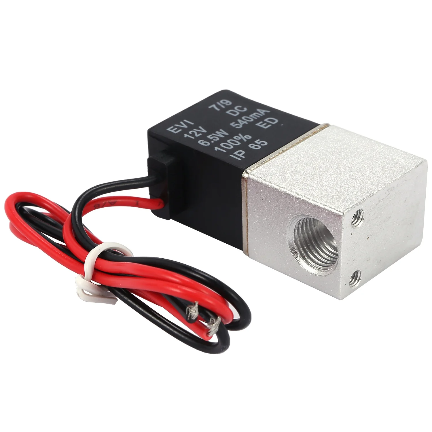 DC12V Solenoid Valve 1/4 Inch 2 Way Normally Closed Direct-Acting Pneumatic Valves for Water Air Gas