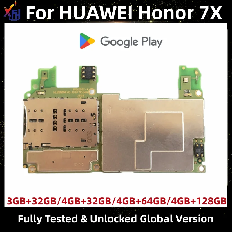 Imagem -03 - Placa-mãe para Huawei 7x Bnd-l21 Placa-mãe Desbloqueada Google Playstore Instalado 32gb 64gb 128gb