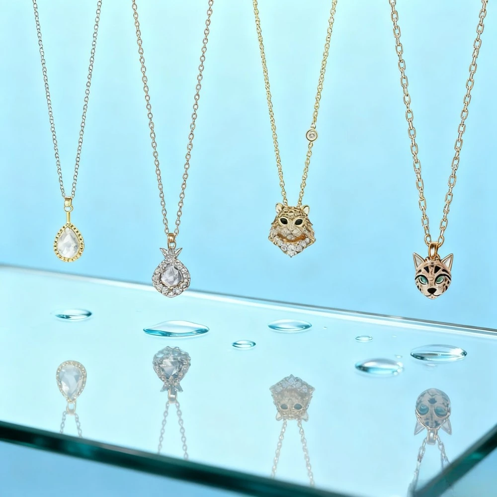 

2025 trendy accessories Elegant & Noble Zircon Necklace with Women's Pendant, Multiple Choices for Daily Gatherings