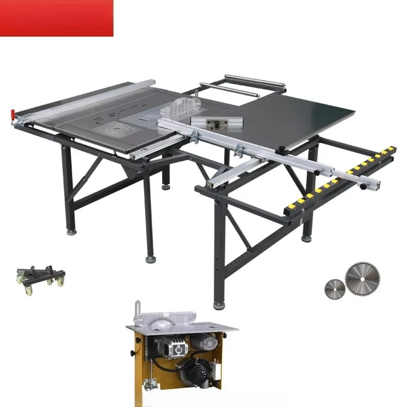 Portable Sliding Table Saw, Bandwidth Sliding Table, Vertical Design, Suitable for Furniture Manufacturing
