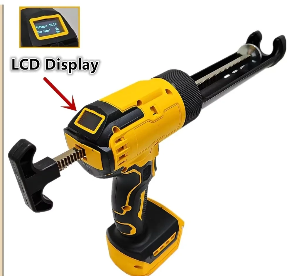 Fit for Dewalt 20v Battery  hot silicone gun Cordless Caulking Gun Electric 6 Adjustable Speed With LED Light Adhesive Gun tools