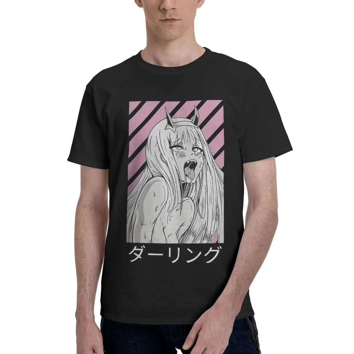

KAWAII Zero Two Darling In Franxx 100% Cotton Casual Breathable Confortable Manga Mens Designer Clothes Tshirts Men