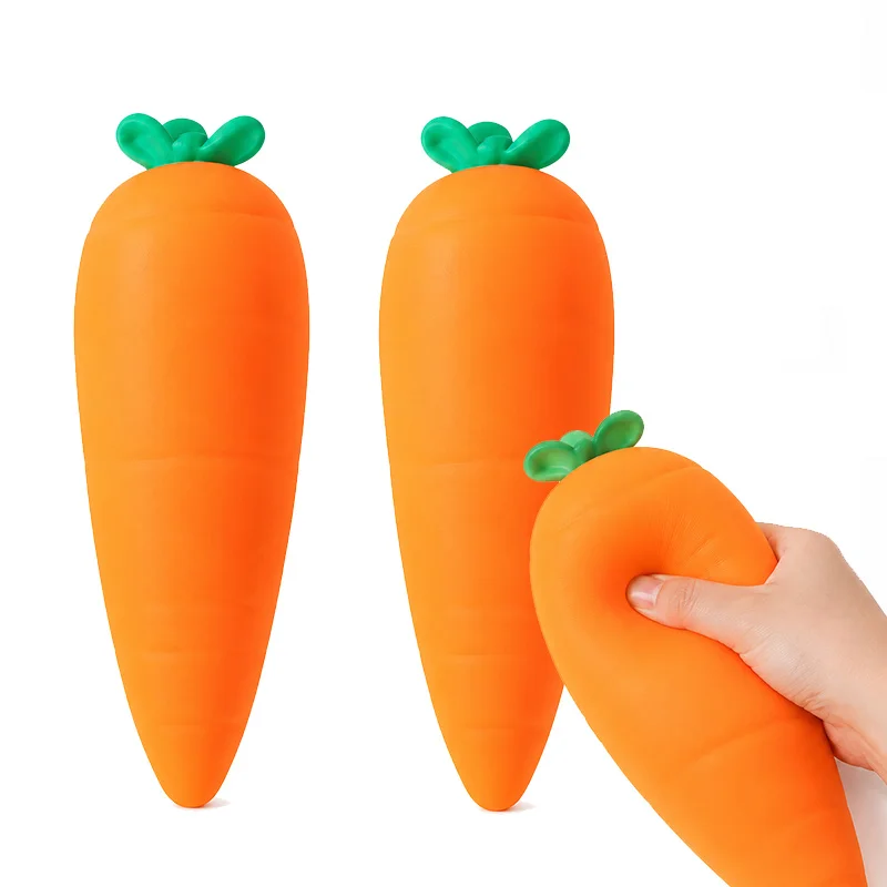 30cm Giant Carrot Squishy Toy Slow Rising Jumbo Stress Relief Fidget Soft Sensory Squeeze Ball for Kids Adults Party Favor