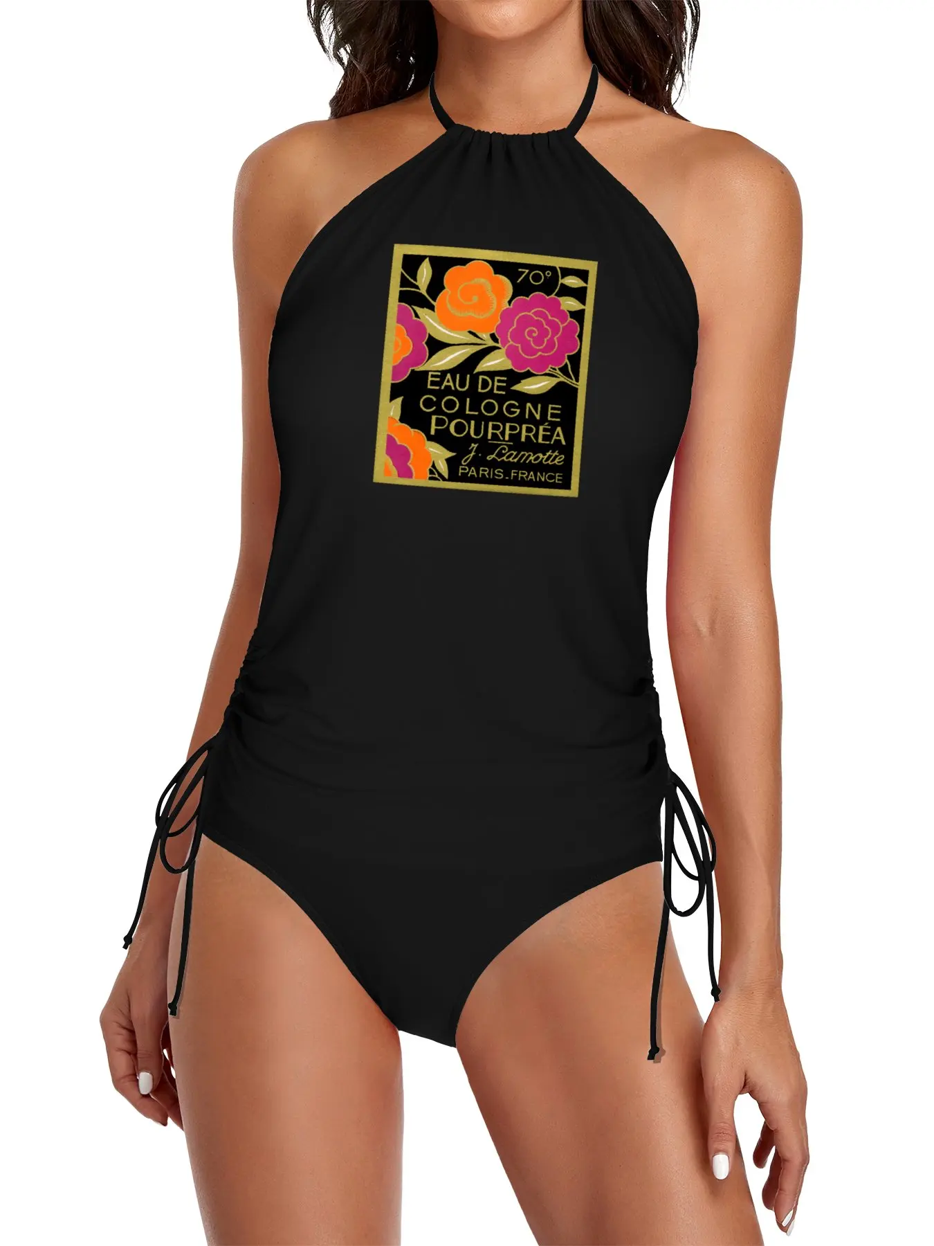 

1920 French Pourprea perfume Split Swimsuit Set Summer set woman Bikini for women
