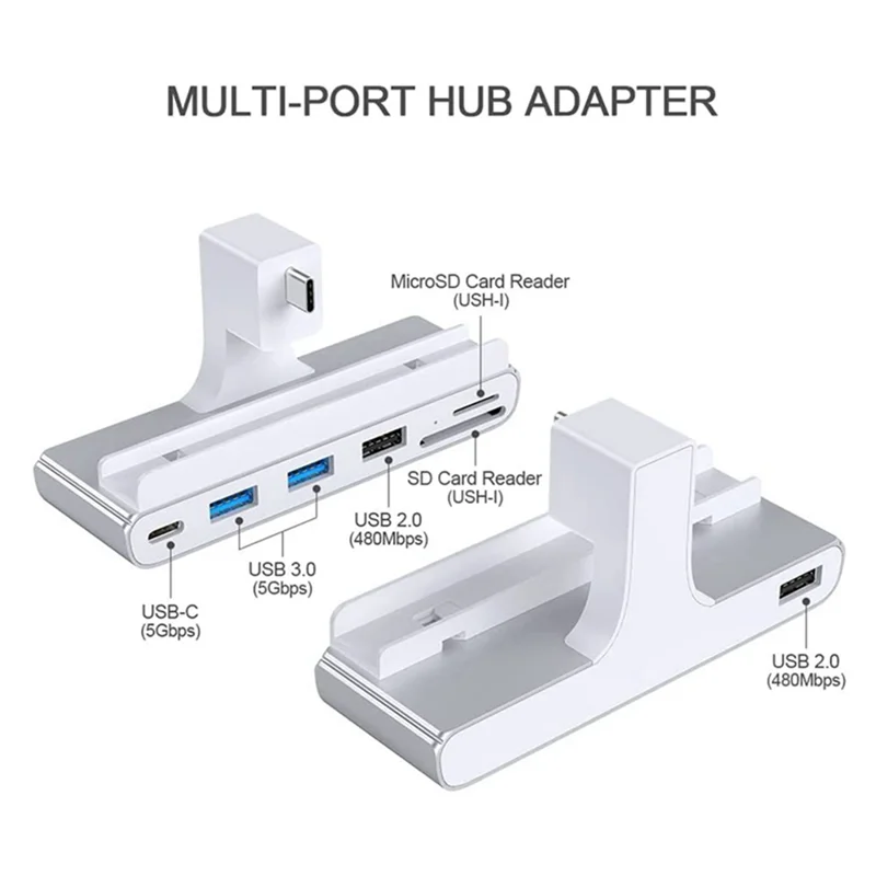 

Практичный 6-в-1 USB-концентратор Type-C TF SD-кардридер для IMac iPad-концентратор Док-станция USB C для ноутбуков Поддержка SD TF-карты