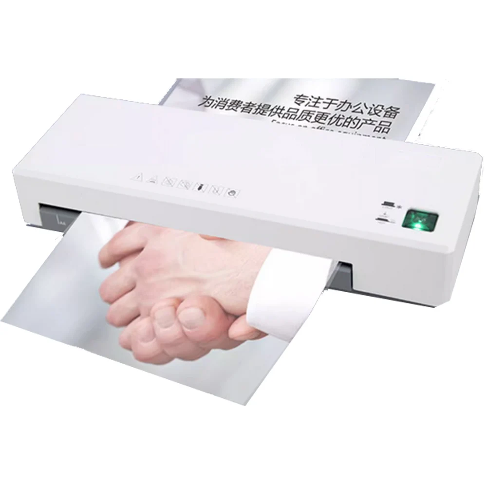 Macchina di laminazione a caldo freddo per carta plastificatrice fotografica A4 da tavolo economica per uso domestico in ufficio