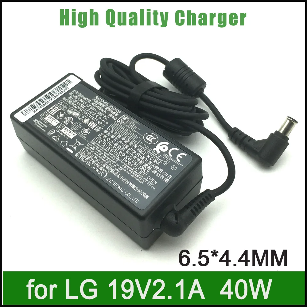 Cargador de fuente de alimentación Original para LG, adaptador de CA de Monitor LED IPS de 40W, 19V, 2.1A, EAY65890005, ADS-45FSQ-19