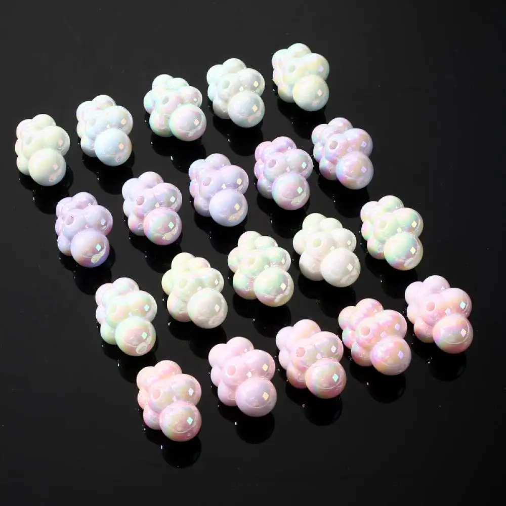 10Pcs Acrylic Beads 18x25mm Colorful Clouds Spacer Loose Beads For Necklace Bracelet Pendant Jewelry Making DIY Accessories