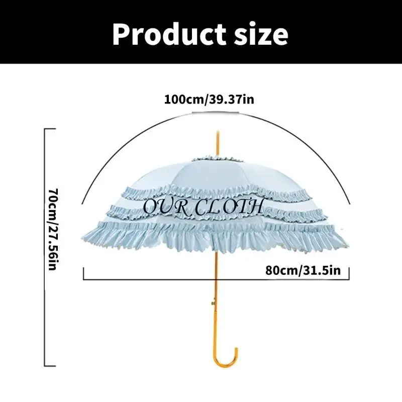 เจ้าหญิงลูกไม้ร่ม Full Light Blocking Sun Parasol สำหรับคอสเพลย์เครื่องแต่งกายอุปกรณ์เสริมการถ่ายภาพ Props Y1AC
