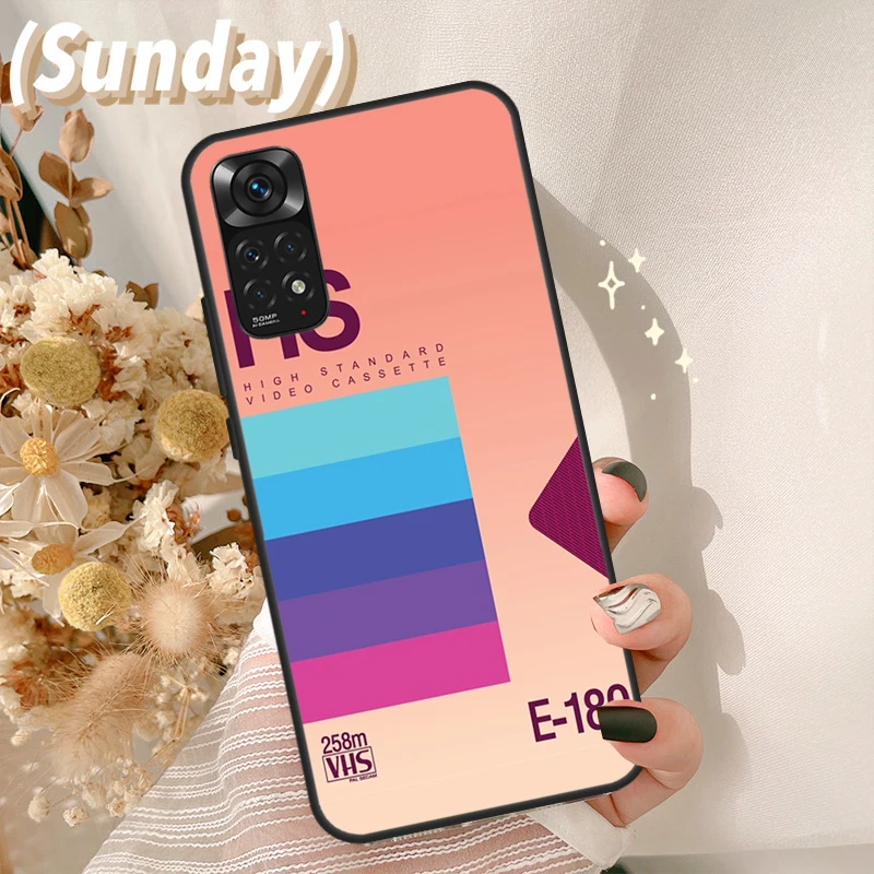 ريترو VHS غطاء الشريط ل Xiaomi Redmi ملاحظة 13 برو 9 10 11 12 14 برو 11S 12S حالة ل Redmi 13C 14C 10C 12C