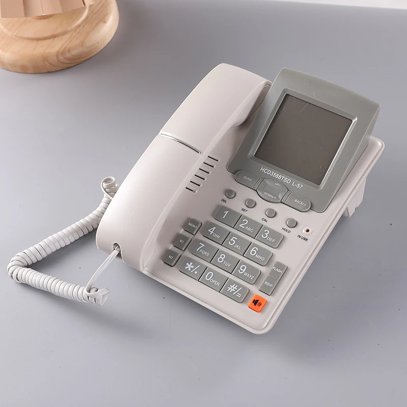 Corded Caller ID Telephone with Speaker for Home and Office Wired Landline Telephone Set Desktop Telephones