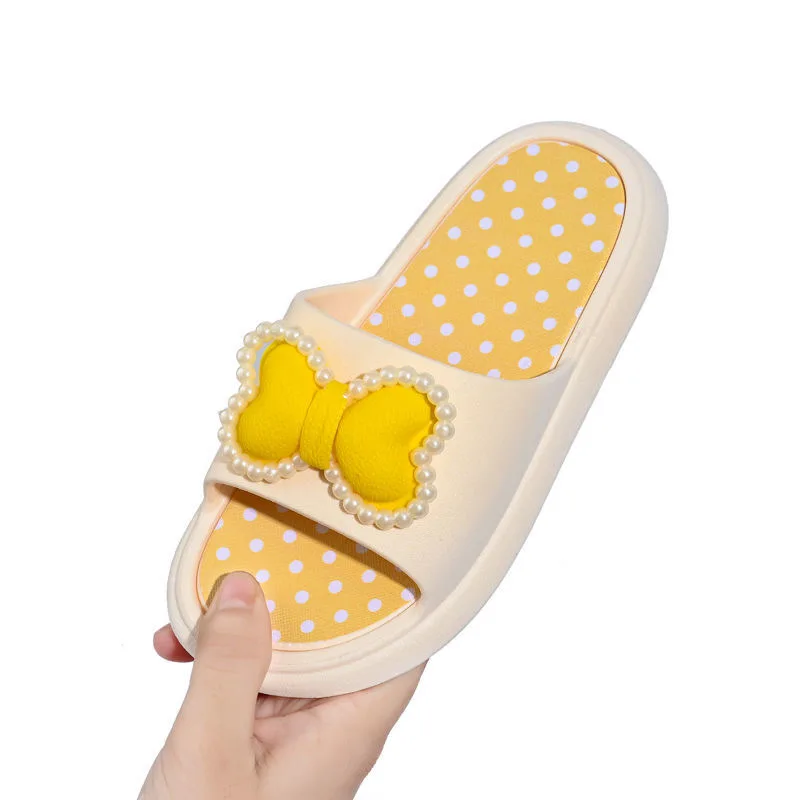 Pantofole per bambini bow girl pantofole per bambini antiscivolo da 3 a 9 anni super morbide estive per bambina