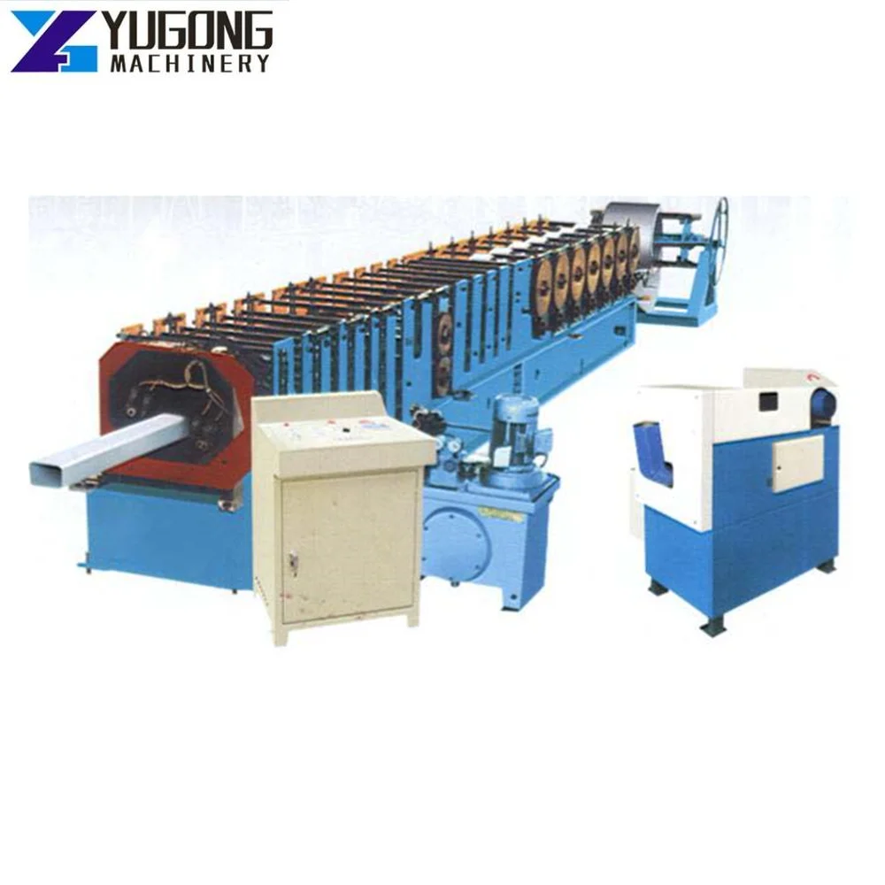 Tube Rain Gutter Downspout Downpipe Making Production Line Down Pipe Roll Forming Machine Light Gauge Steel Framing Machine