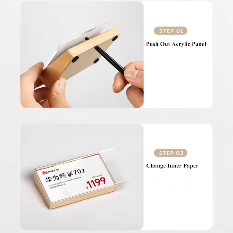 120x80mm Slant Back Plastic Acrylic Sign Holder Display Stand Table Number Name Card Holder Menu Paper Price Label Tags