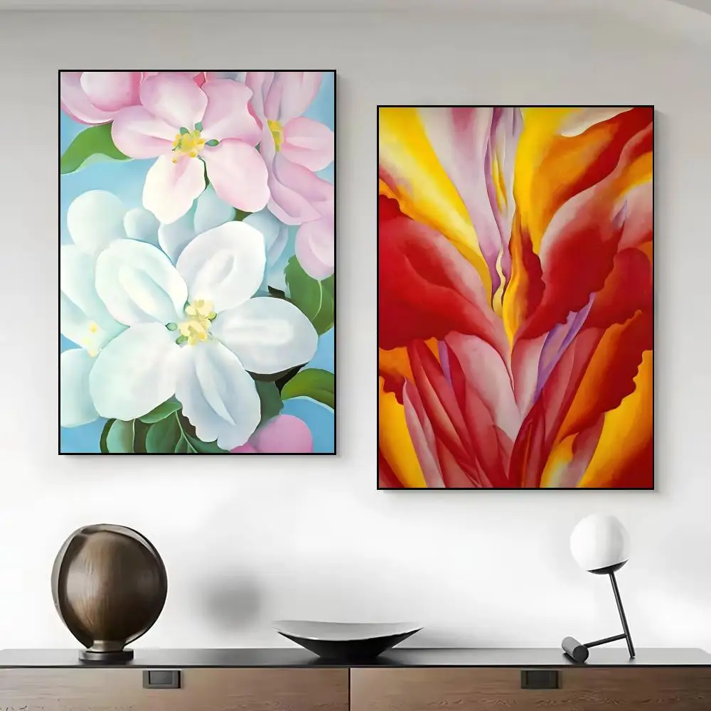 Art G-Georgia O'Keeffe Poster Unframed Canvas Artwork for Bedroom Living Room Bathroom Wall Decor