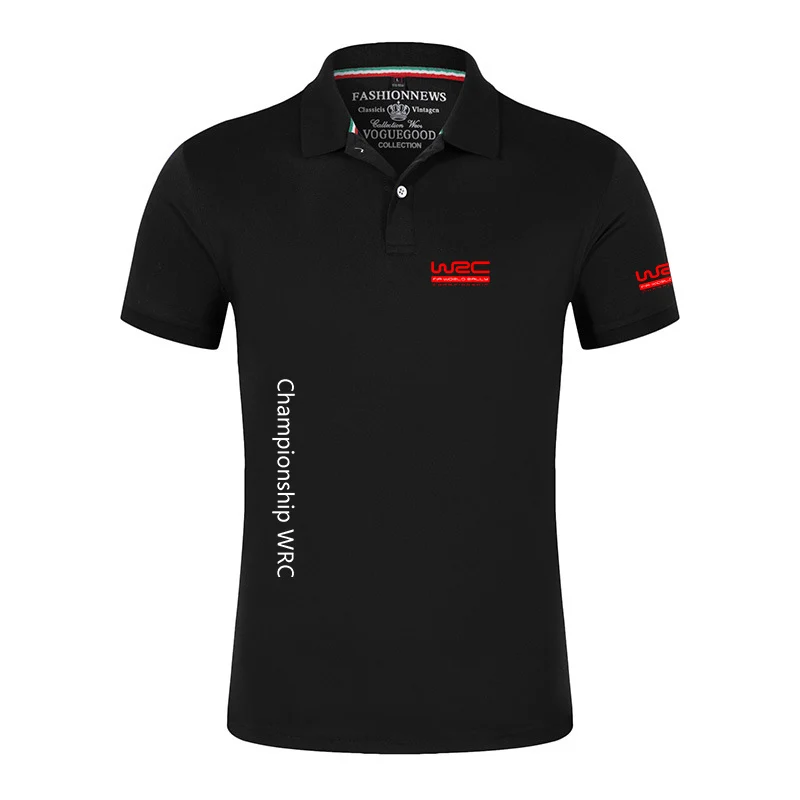 World Rally Championship WRC Print Summer Short-sleeved Polo Shirt Men's Fashion Casual Breathable Solid Color Comfortable Polo - Image 2