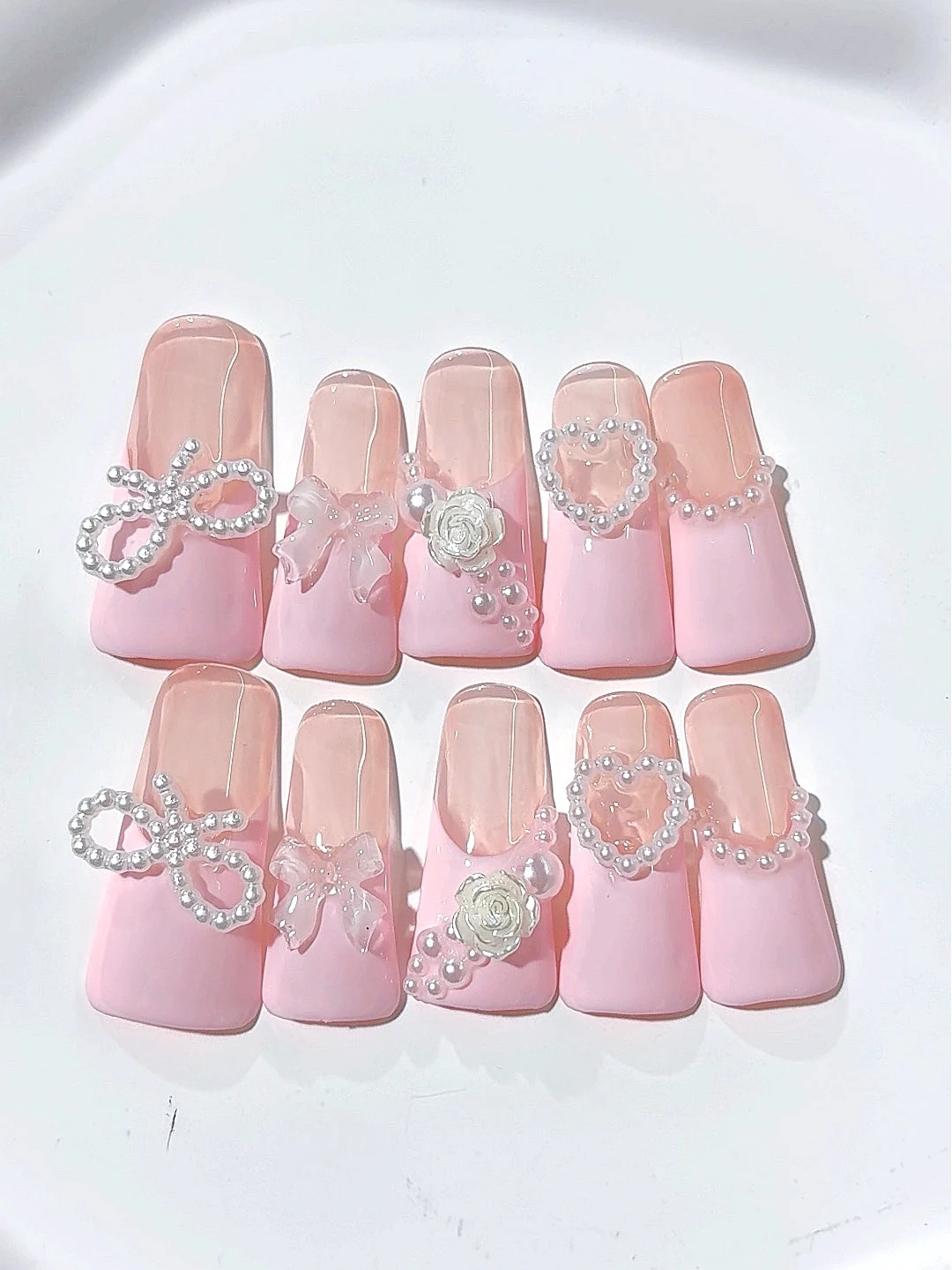 

Bowknot Love Camellia Cute Style Fashion Nail Art (L025)
