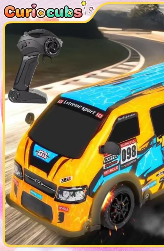 

1:24 RC Drift Car High-Speed Remote Control Van Truck 4WD Cool Lighting Electric Competitive Race Car Model Kid Birthday Gift
