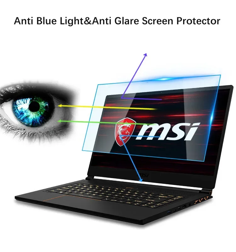 2X Ultra Clear /Anti-Glare/Anti Blue-Ray Screen Protector Guard Cover for MSI GE65 GL65 GP65 GF65 GF63 15.6