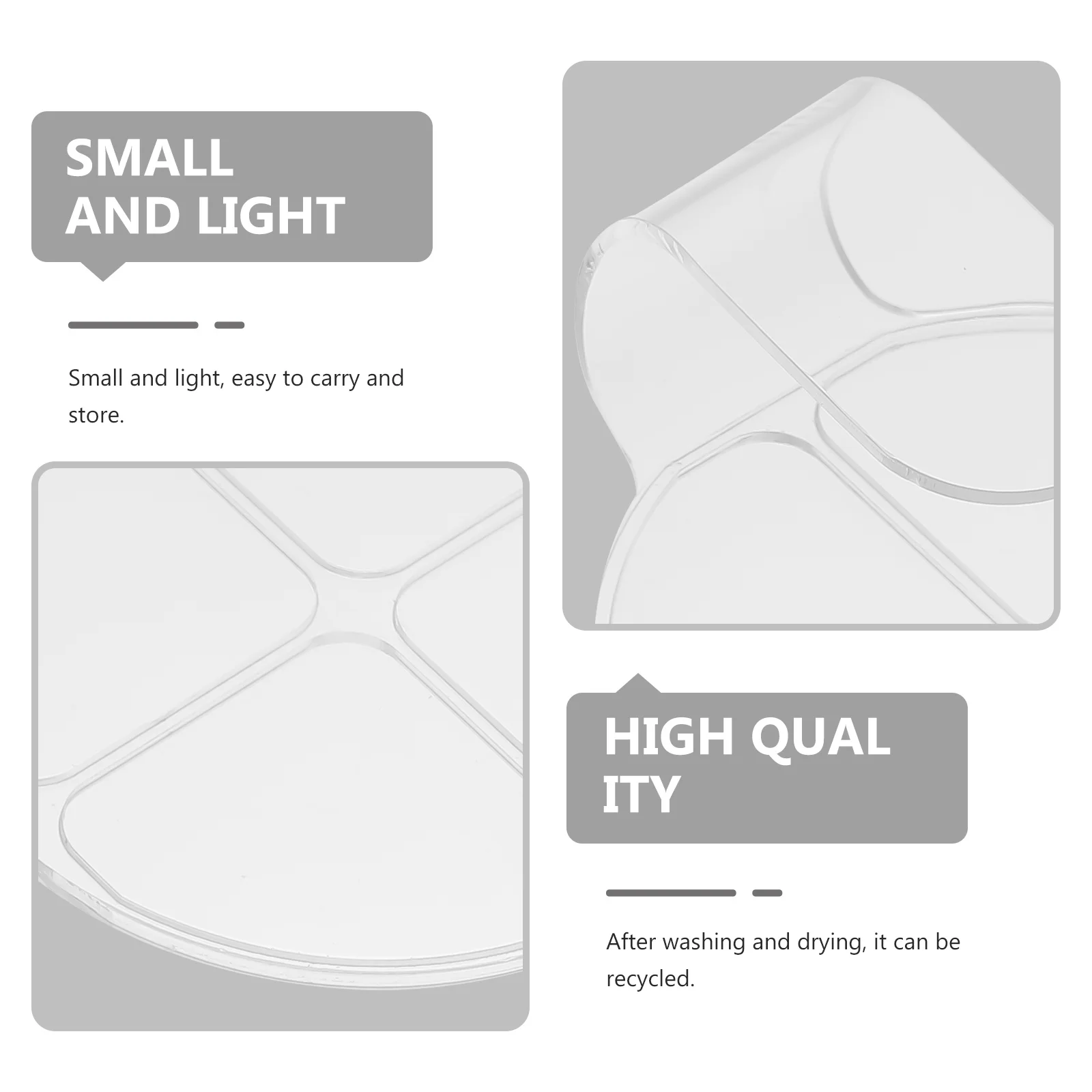 

2Pcs Acrylic Palettes Clear Handheld Makeup Mixing Plates for Foundation Manicure Cream Application Acrylic Palettes