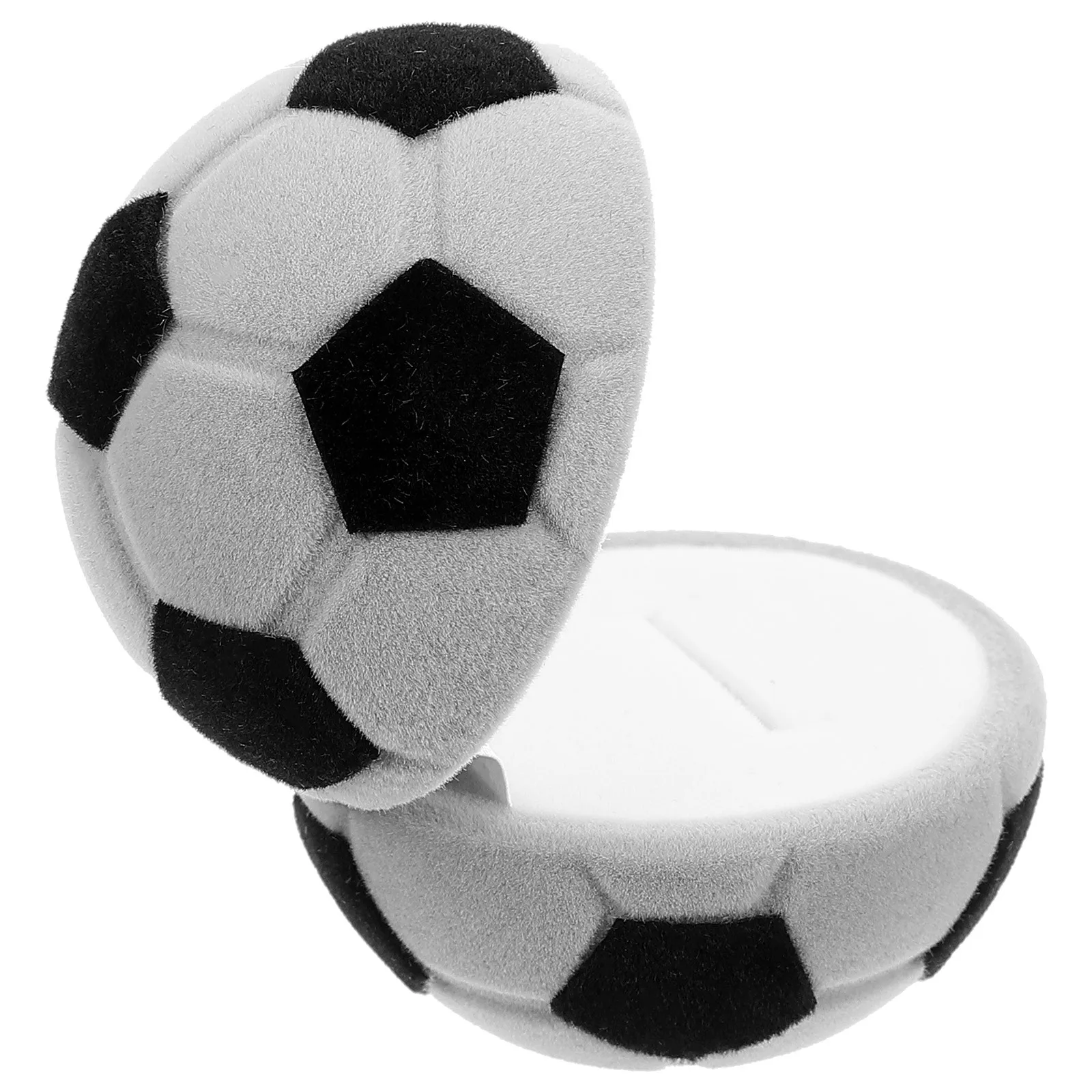 Silk Jewelry Box Lightweight Soccer Shape Ring Holder Organizer Engagement Ring Case Wedding Ceremony Jewelry Display