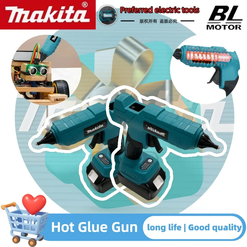 

Makita pistola de cola quente elétrica portátil sem fio, ferramenta diy para reparo, pistola de ar quente para soldagem