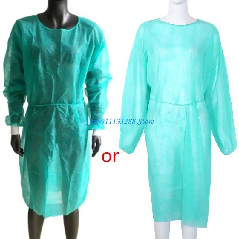 

G88D Одноразовые изолирующие халаты с полным покрытием обеспечивают безопасность и чистоту Желтый/зеленый