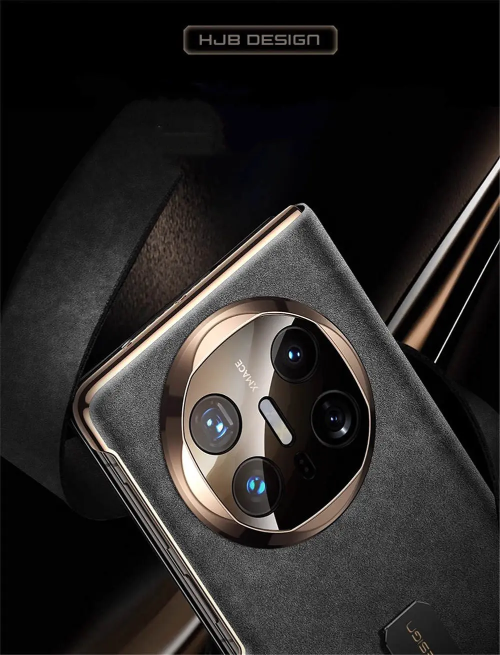 حافظة جلدية فاخرة من ALCANTARA لهاتف Huawei Mate X6 Business Window View