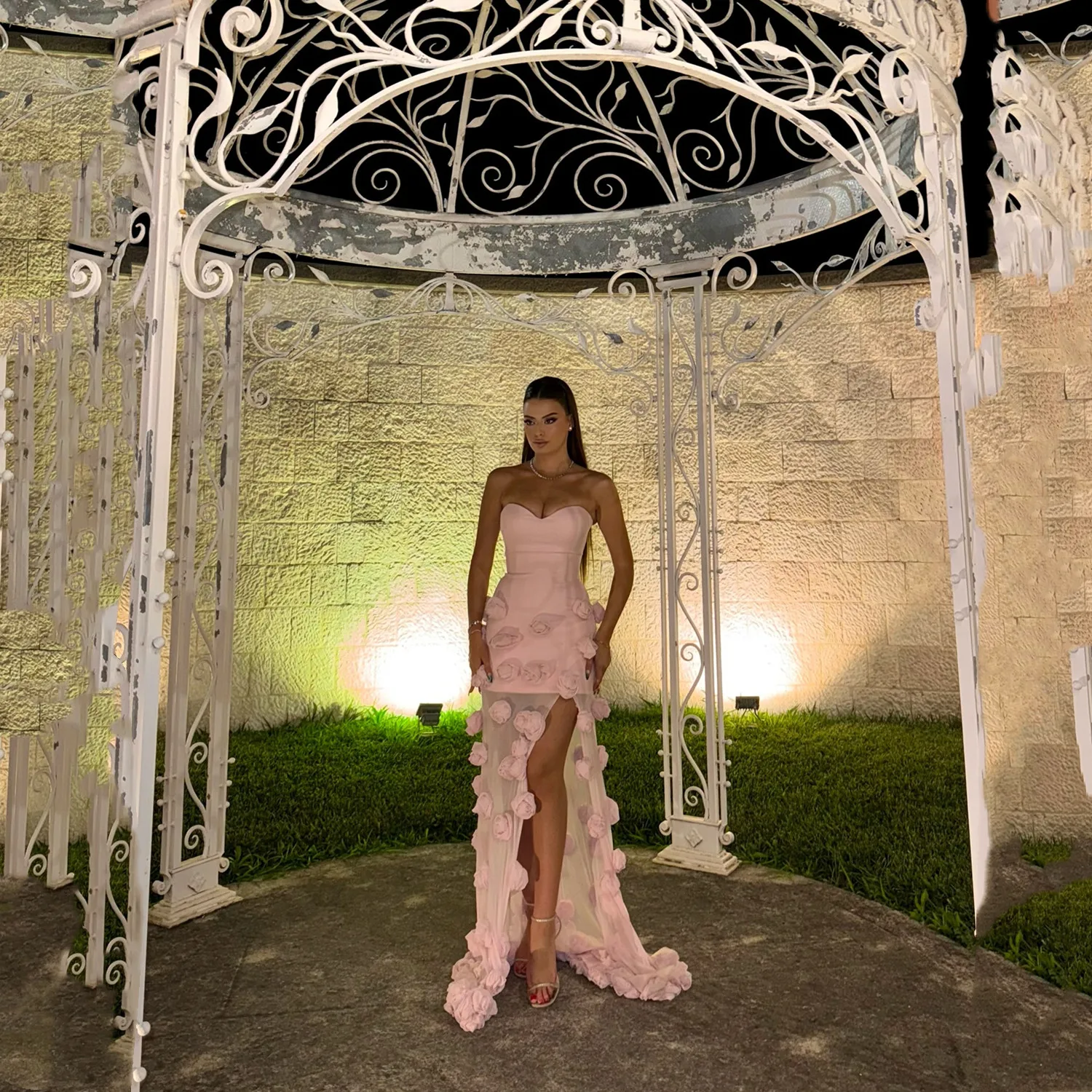 

Aileen Mermaid Women's Evening Dress فساتين سهرة Womens Dresses for Special Occasions Elegant Party Dresses 2025 3D Flowers Pink