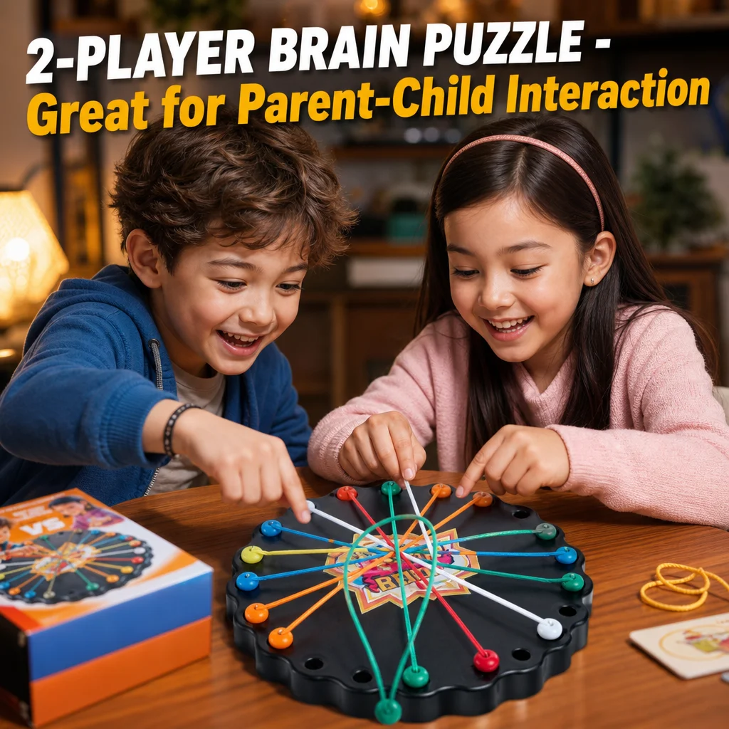 Rope Untangling Board Game Brainy Knots Challenge Logic Puzzle Interactive Tabletop Educational Toy for Kids Gift
