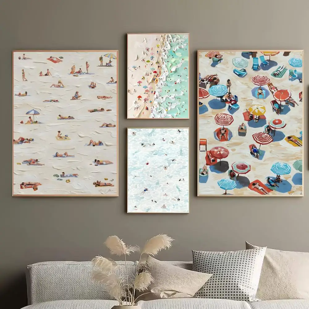 Siesta Beach Swimming Wall Art Modern Room Elevation Setup wall Minimalist Lifestyle Vibe Home Styling Prop  Hack Poster