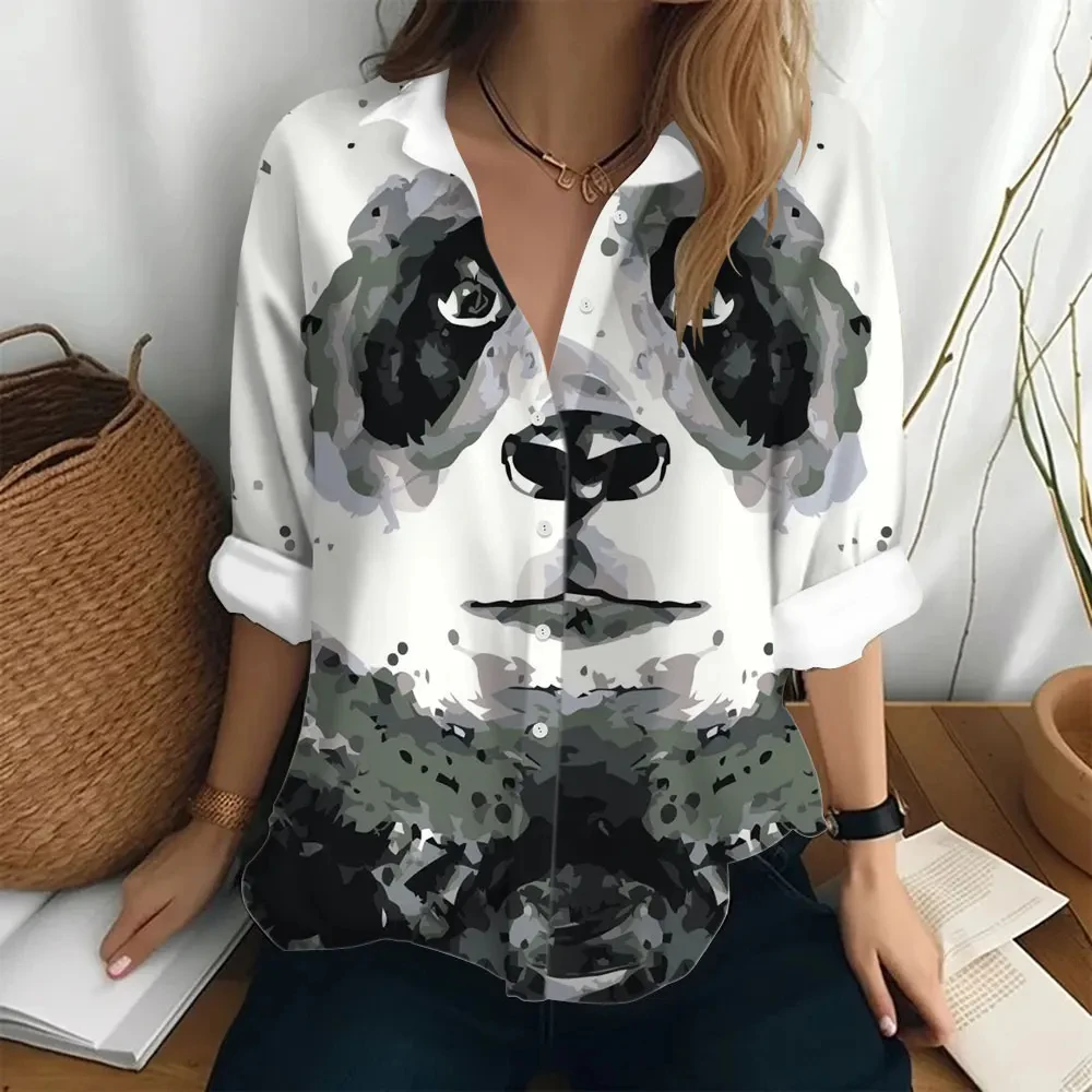 Hawaiian Women's Long Sleeve Shirt 3D Digital Printing Abstract Oil Painting Art Top Women's Elegant Shirt Women's Fashion Loose