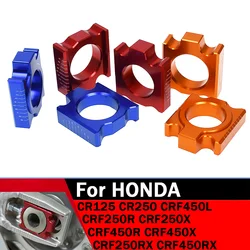 CNC Rear Axle Block Chain Adjuster For Honda CRF250R CRF250X CRF250RX CRF450R CRF450X CRF450L 2004 2005 2006 2007 2008 2009-2022