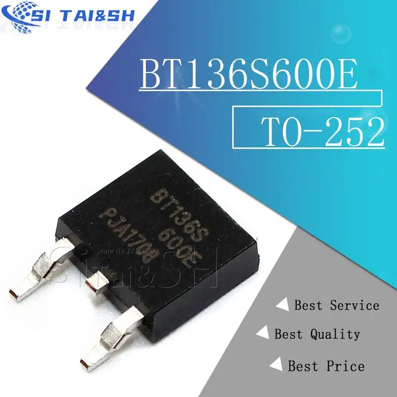 10pcs BT136S-600E BT137S-600E TO252 BT136 600E TO-252 BT136S-600 BT137S-600