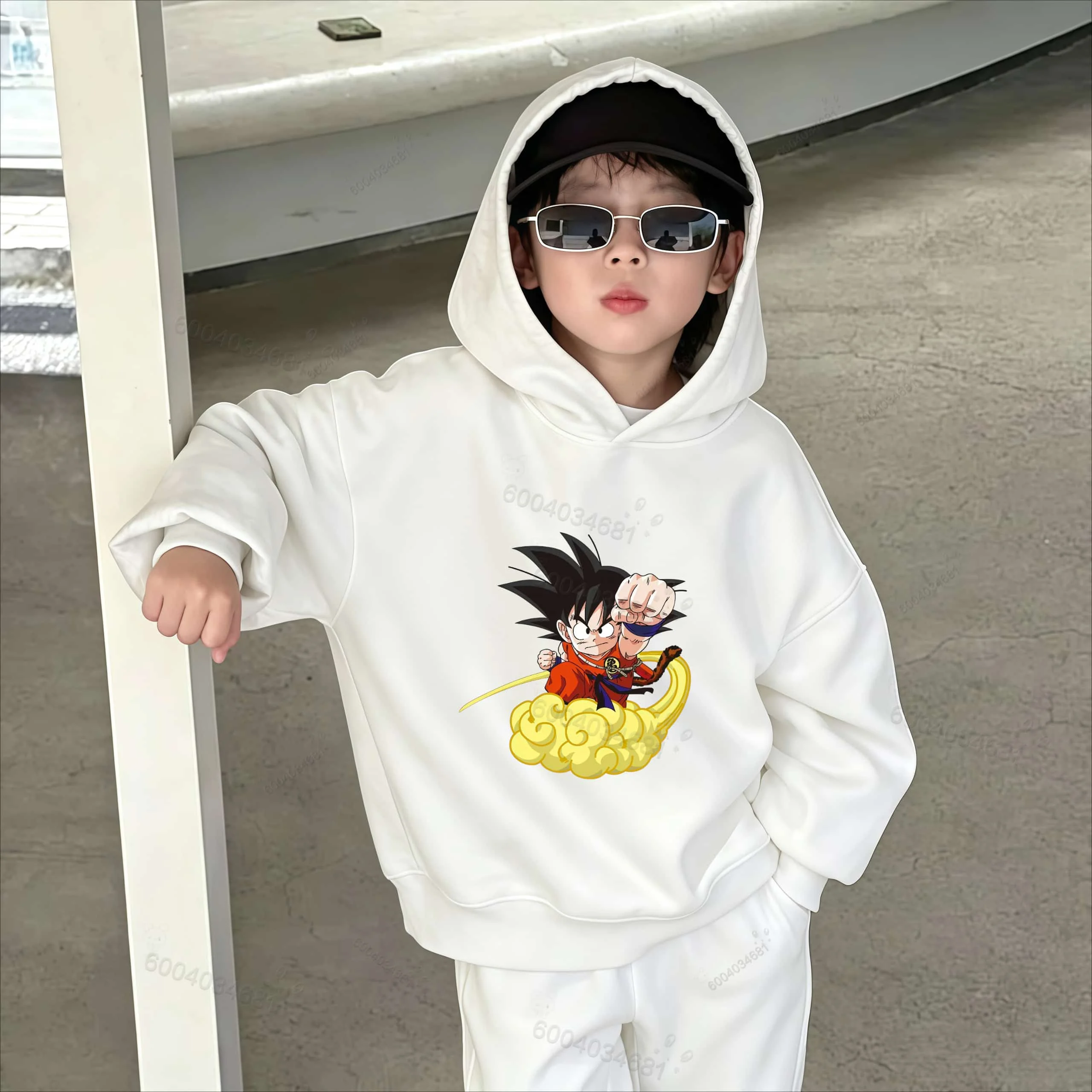 Dragon Ball Z Herbst/Winter Kinder-Komfort-Kapuzenpullover – lockerer und warmer, bequemer Alltagsmantel für Jungen und Mädchen – Detail 7