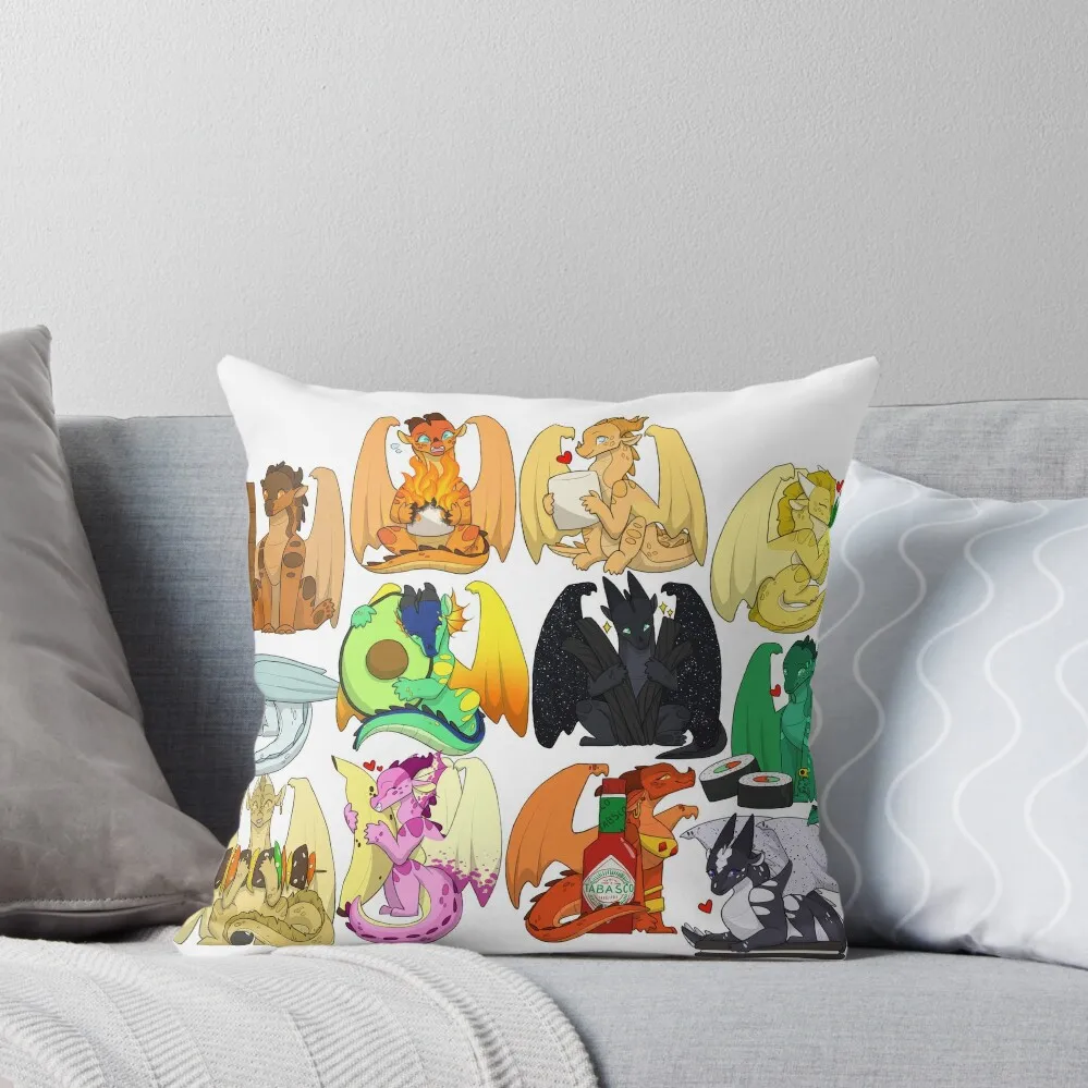 

Wings of Fire Chibis with FOOOOD Throw Pillow Sofa Cushion Cover luxury home accessories Sofas Covers bed pillows pillow