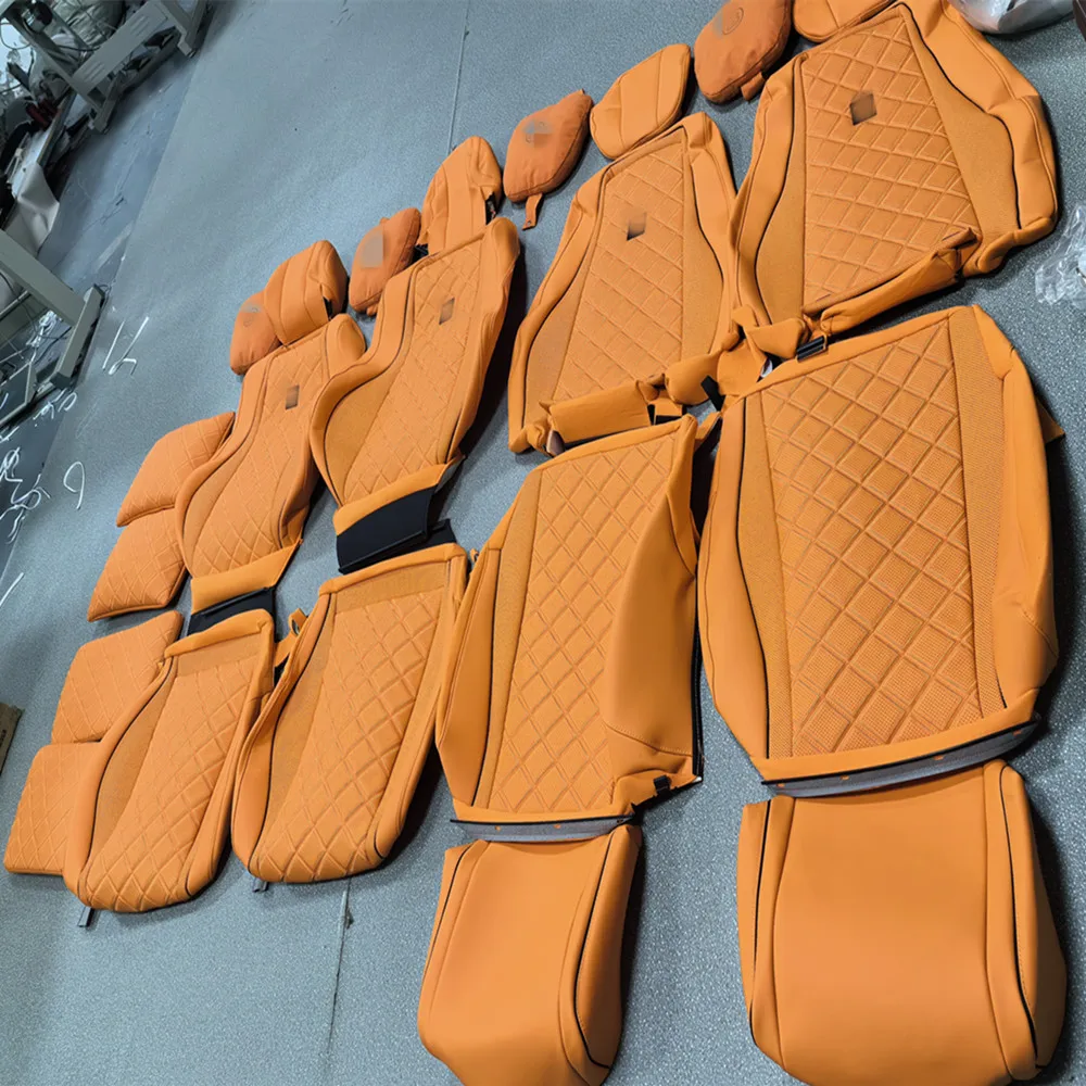 GLS GLE Full Set Leather Seat Covers Whole Car Leather Wrapping for GL X164 GLS X166 X167 ML W164 GLE W166 W167