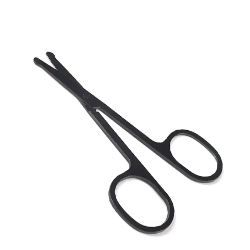 للجنسين الفولاذ المقاوم للصدأ مقص عر الأنف الأسود جولة رئيس تصميم آمن يستخدم لا تؤذي التشذيب أداة العناية الشخصية