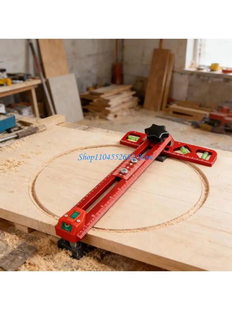 MultiFunctional Aluminum Alloy Router Circle Milling Jig 45/90/180°Bubble For Precise Circular Cutting Edges Profiling