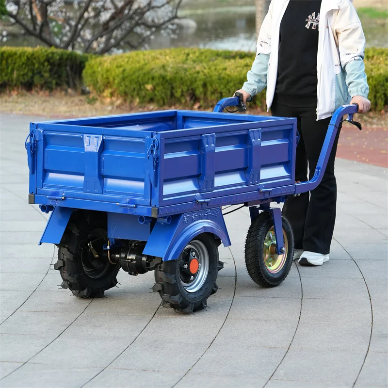 

High-Powered Fully Electric Four-Wheel Cargo Transport Vehicle Quality Assurance Iron Trolley Platform