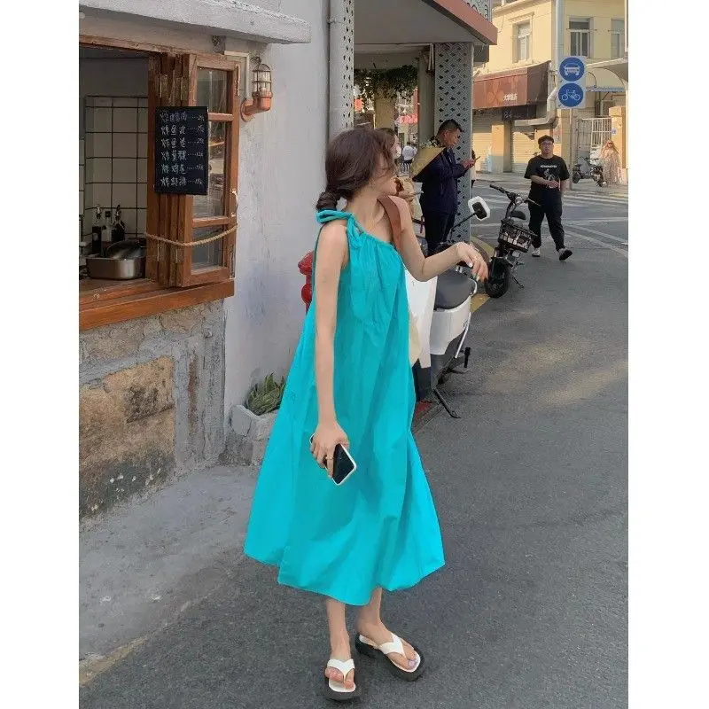 فساتين نسائية بدون أكمام فستان Milkmaid ربيعي شيفون Ditsy عيينة زهرية مجمعة مكشكشة جماليات عتيقة أنثوية #1