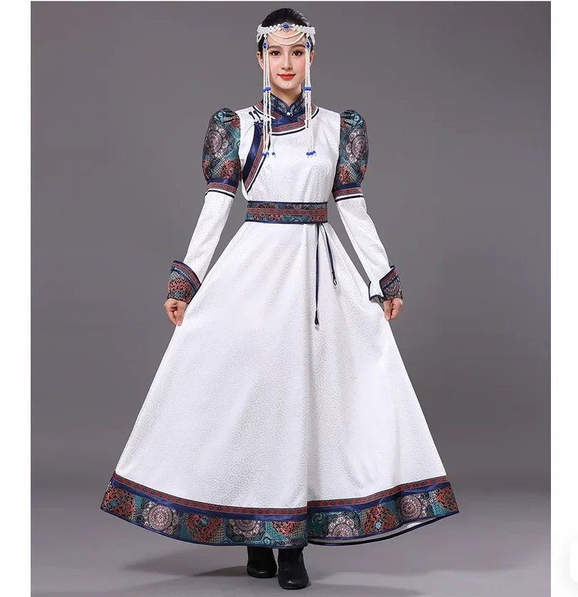 New Mongolian Element Dance Performance Dress for Women's Grand Swing Dress